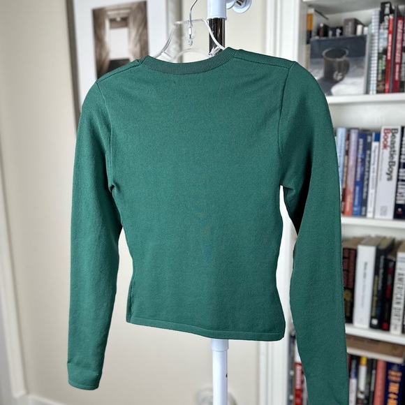 Babaton Sculpt Knit Crew Longsleeve, forest green, size S - Picture 5 of 5